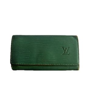 Louis Vuitton Vintage 1990 Epi 4 Key Holder In Green